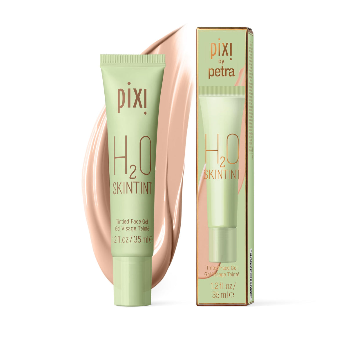 Pixi H2O SkinTint | Tinted Face Gel Moisturizer | Lightweight Hydrating Coverage with Hyaluronic Acid | Evens Skin Tone & Reduces Redness | Oil-Free