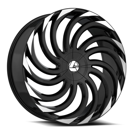 Azara AZA-534 28x9.5 6x135 6x139.7 +22 Cb 87.1 Gloss Black & Machined Beauty & Personal Care Azara