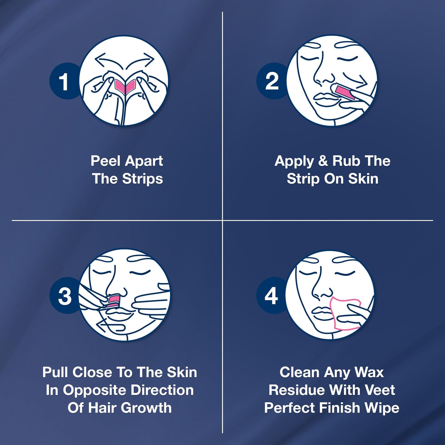 Veet Face Cold Wax Strips for Normal Skin, Pack of 20 Beauty and Personal Care Veet