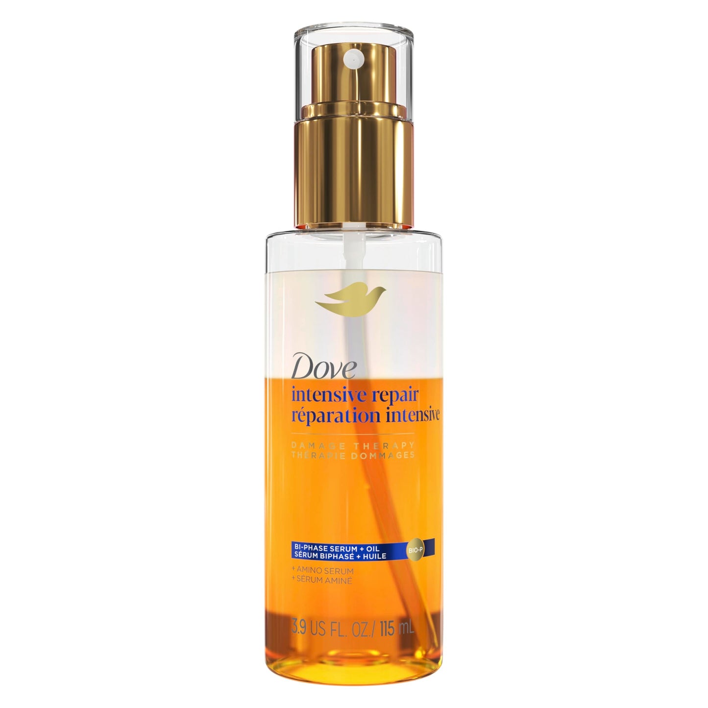 Dove Damage Therapy Intensive Repair with Amino Serum Bi-Phase Serum + Oil Hair Spray for Shine, Frizz Control, and Split Ends 3.9 oz Beauty & Personal Care Dove