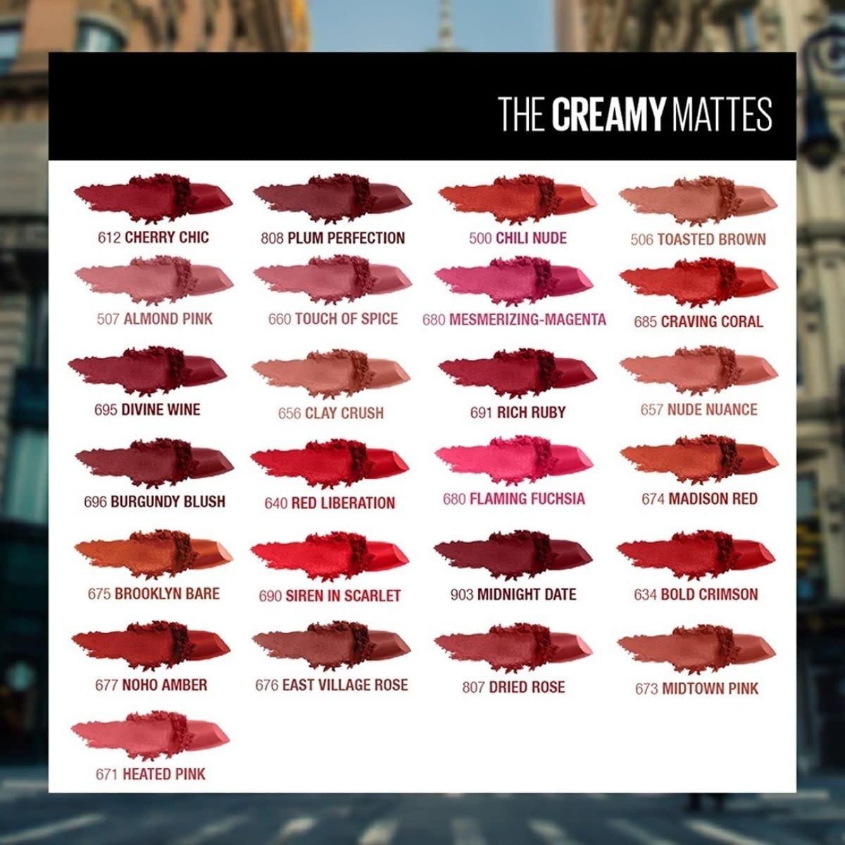 Maybelline New York Color Sensational Lipstick, Lip Makeup, Matte Finish, Hydrating Lipstick, Nude, Pink, Red, Plum Lip Color, Touch Of Spice, 1 Count Beauty & Personal Care MAYBELLINE