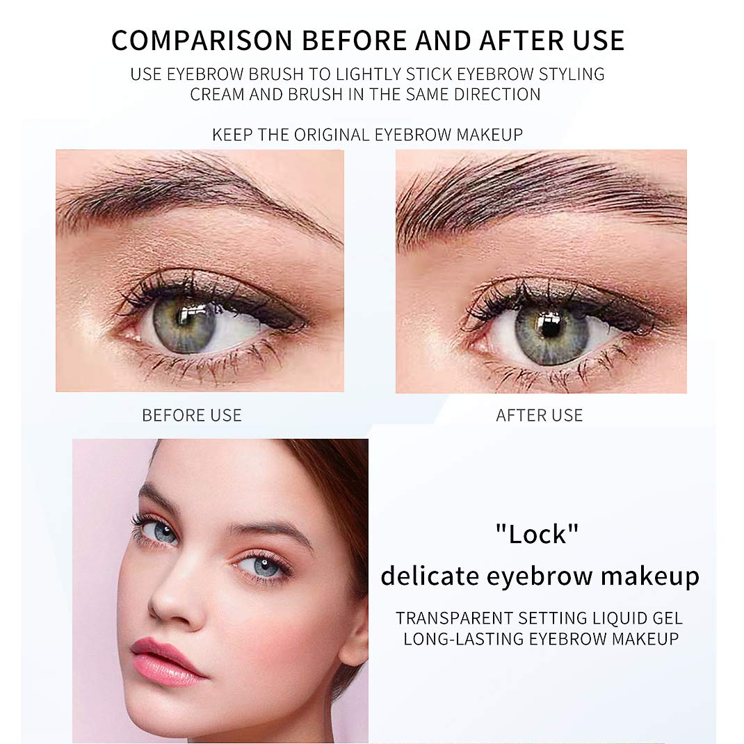 DAGEDA Clear Eyebrow Setting Gel, 2 Pack Brow Fix Gel, Waterproof And Sweat-Proof Eyebrow Repair Liquid Brows Styling Beauty Salon Home Use Makeup Beauty & Personal Care DAGEDA