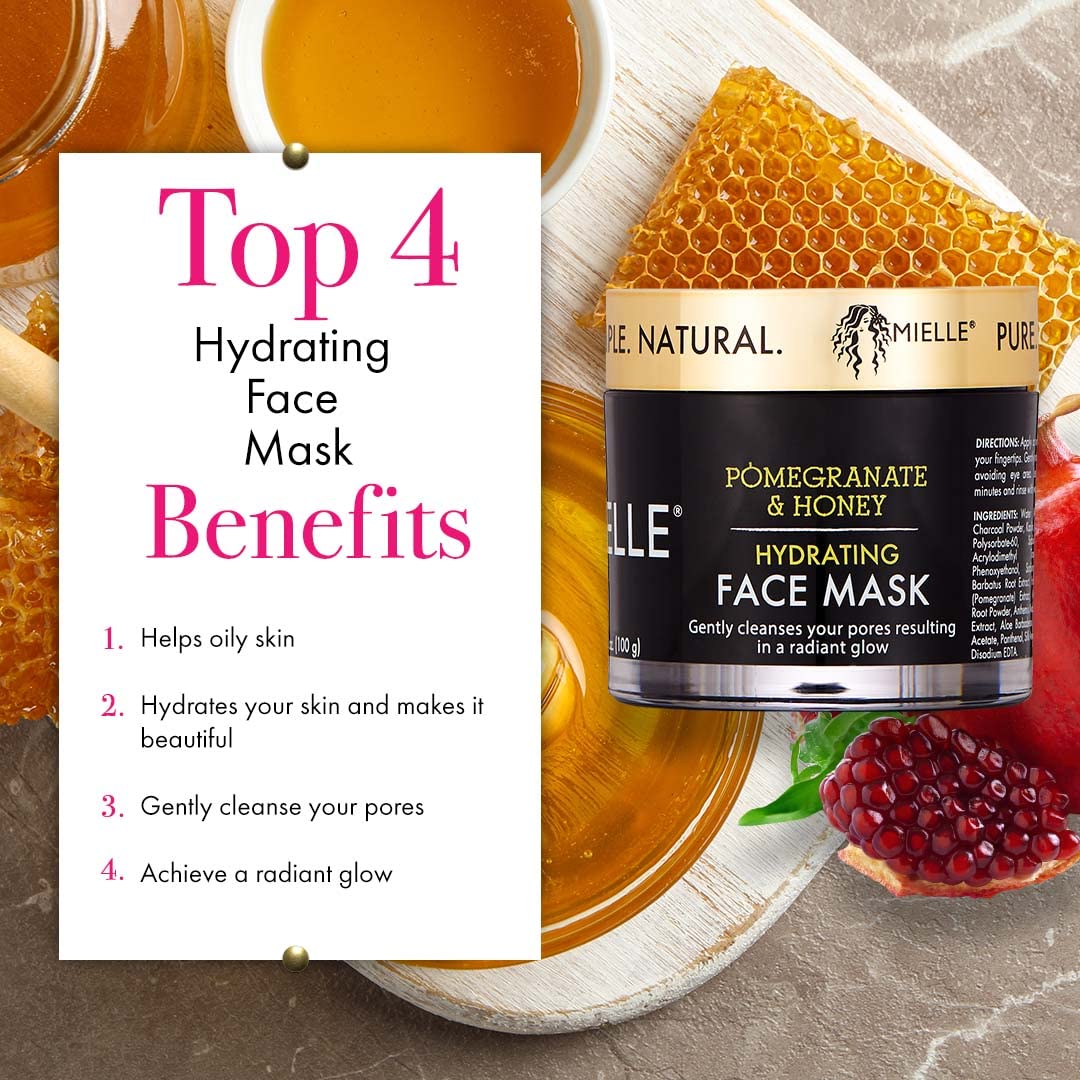 MIELLE Mielle pomegranate & honey hydrating face mask, 3.5 Fl Ounce Beauty & Personal Care Mielle Organics