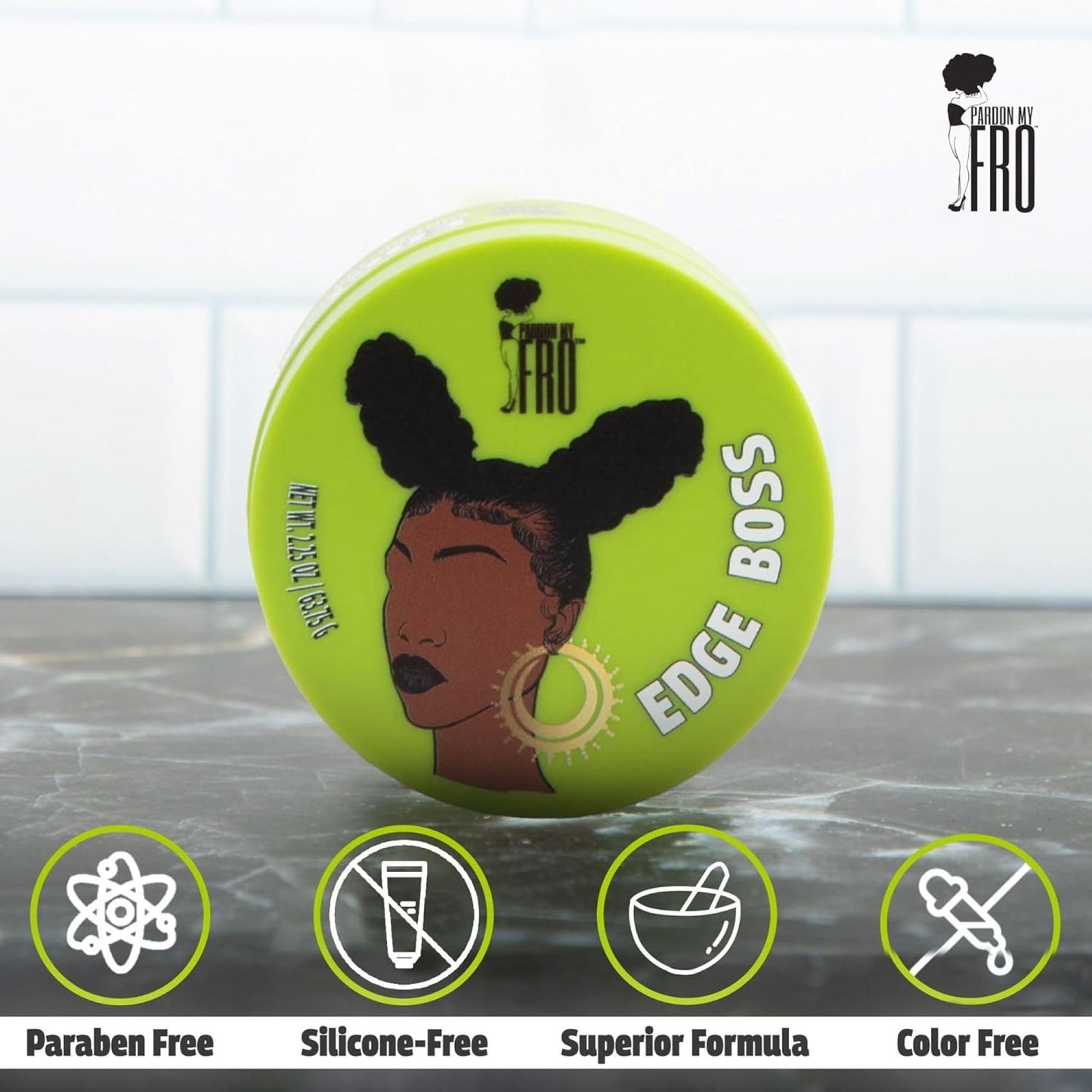 Pardon My Fro Edge Boss Gel - Extra Hold Control for Sleek Edges, Long Lasting, Moisturizing Shine, Non-Greasy, No Flakes, Ideal for Braids, Dreads Beauty & Personal Care Pardon My Fro