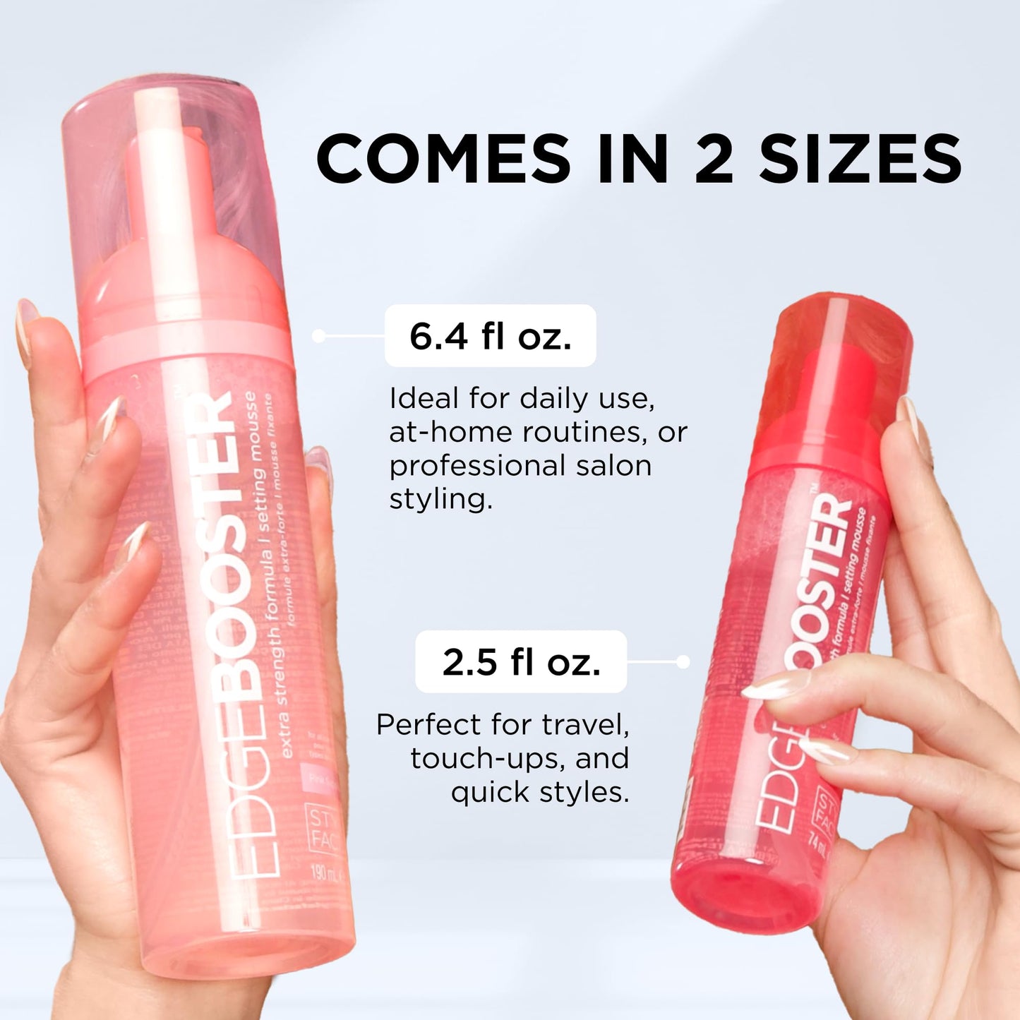 Style Factor EDGE BOOSTER Extra Strength Setting Mousse - Frizz Control, Extra Volume, and Conditioning - 6.4oz Ruby Mousse for Curly Hair Beauty & Personal Care Style Factor