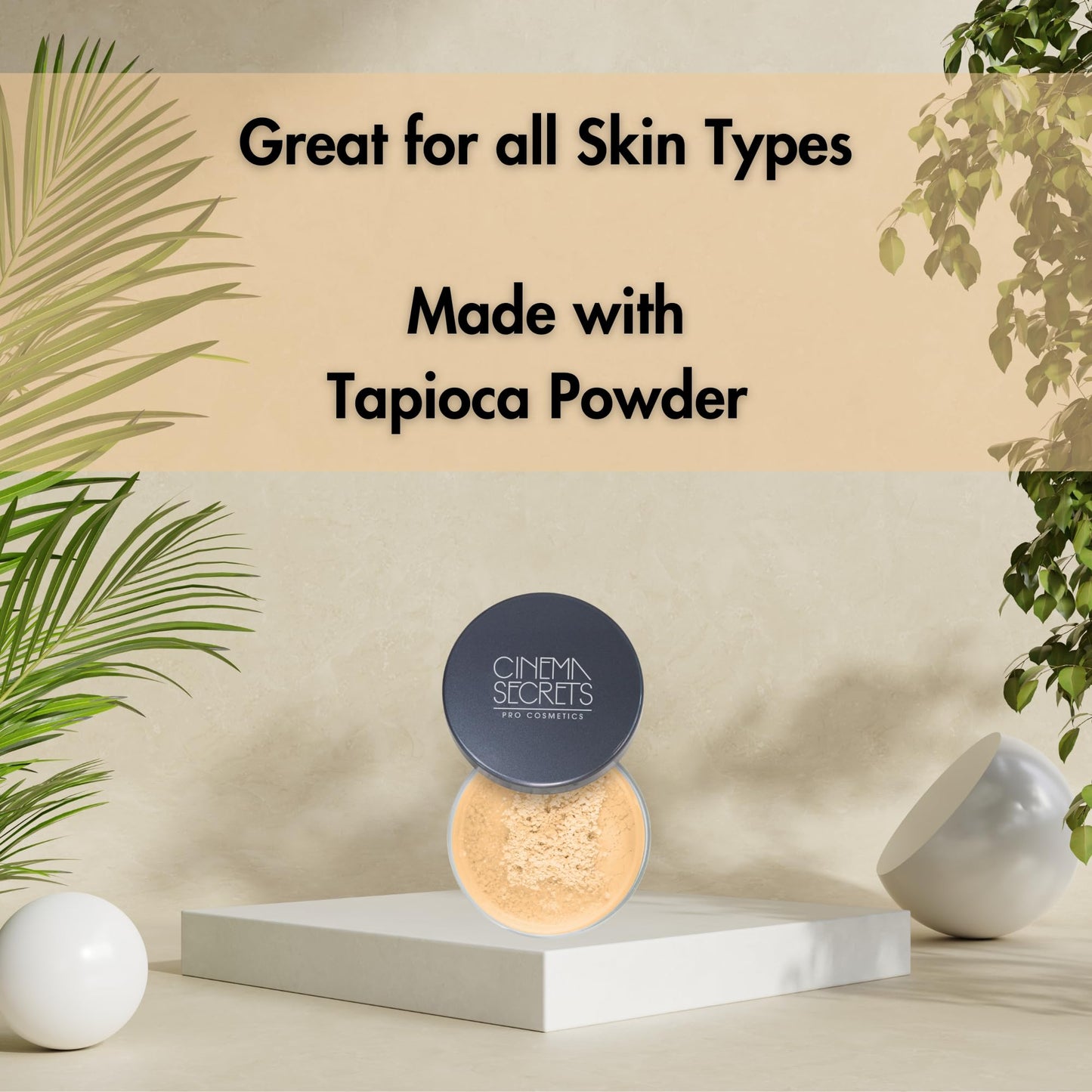 Cinema Secrets Ultralucent Setting Powder- Soft Custard. Talc-Free Loose Mineral Powder for All Skin Types, Oil Control, Shine-Free Finish Beauty & Personal Care CINEMA SECRETS
