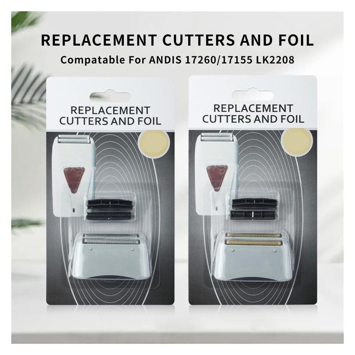 Electric Shaver Foil Replacement, Floating Shaving Cutter Head Set, Compatible with Andis 17260/17155 LK2208, Premium Shaver Accessories(Set B Silver) Beauty and Personal Care RYBVWNLB