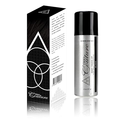 Trio Couture Hair Root Touch Up - Gray Concealer Spray, 2 oz (Black) Beauty & Personal Care TRIO COUTURE
