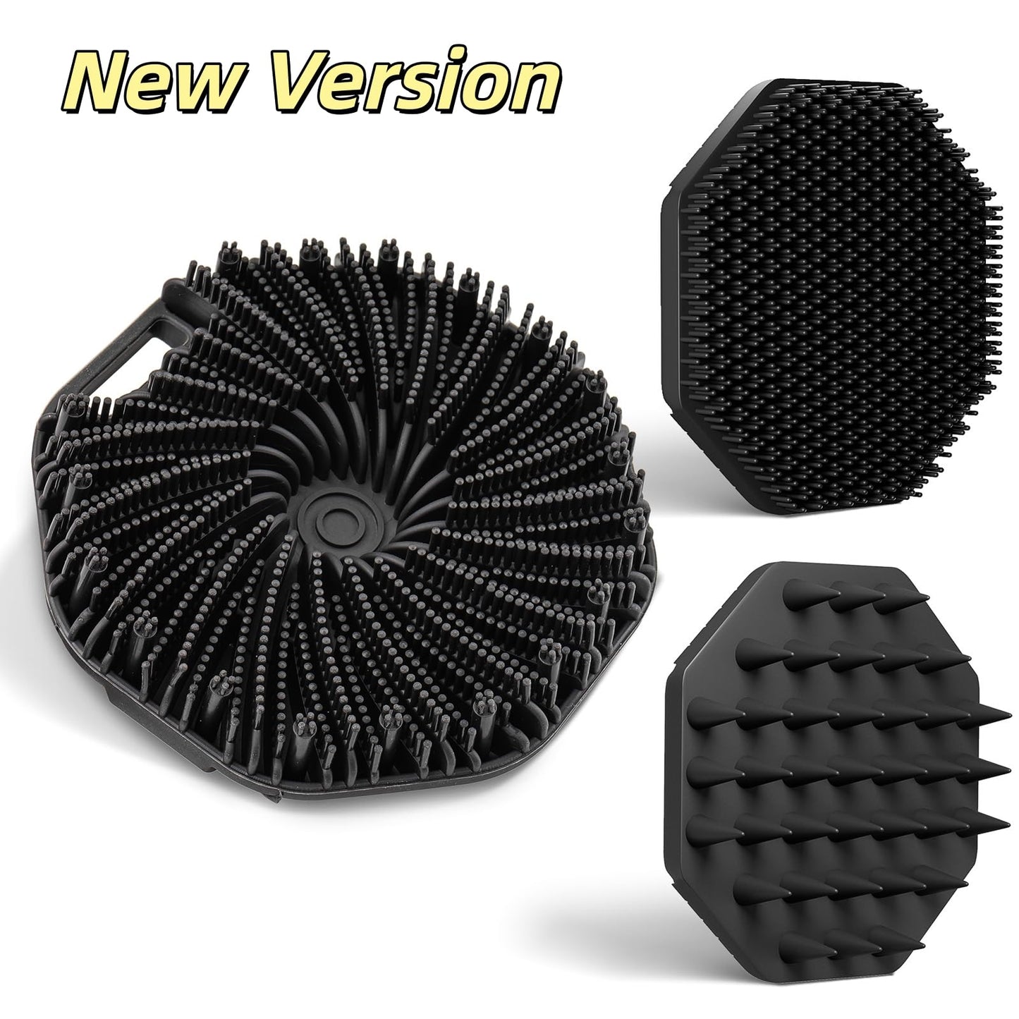 3 Soft Silicone Scrubbers - Body Exfoliating Brush Skin Massage Shower Scrubber Body Buffer, with Super Soft Handheld Facial Cleansing Brush, Beauty and Personal Care kullder