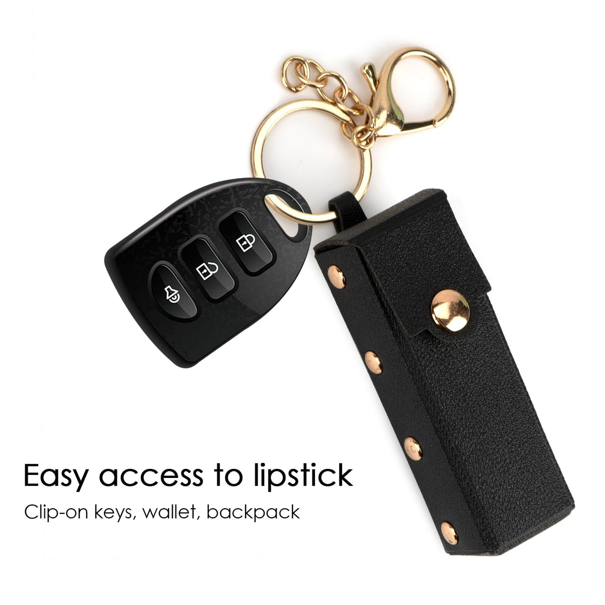 Adorila 2 Pack Lipstick Case, Soft Leather Lipstick Holder for Women, Portable Lip Balm Sleeve Pouch (Black & White) Beauty & Personal Care Adorila