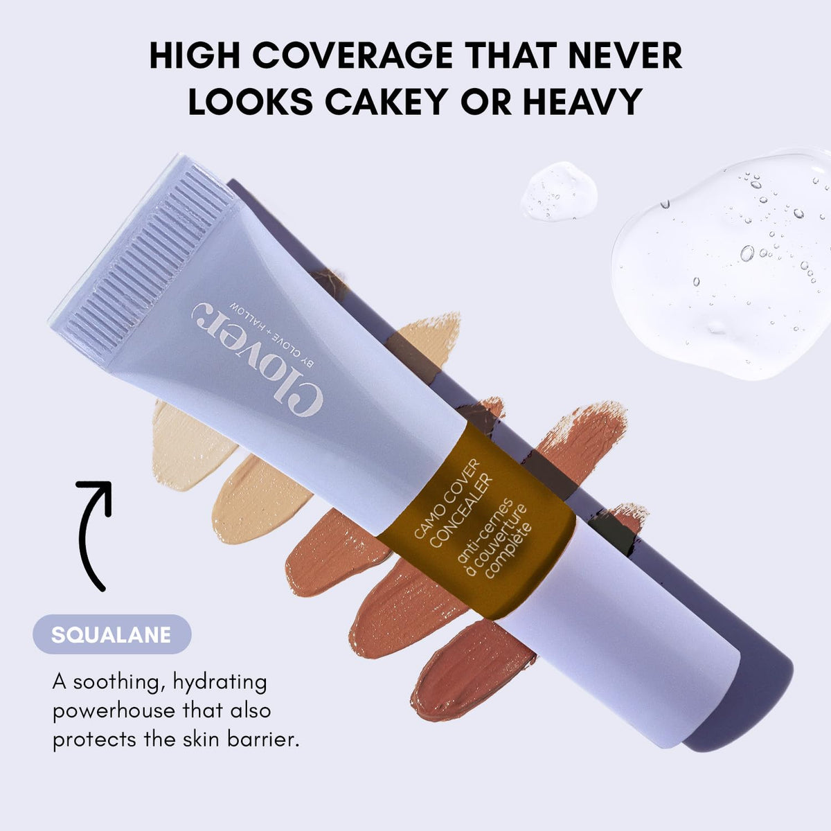 Clover Camo Cover Face & Under Eye Concealer Cruelty-Free & Vegan Natural Makeup Beauty & Personal Care Clover