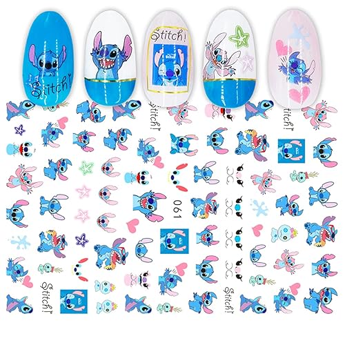 Cute Nail Stickers Kawaii Cartoon Nail Stikers Self-Adhesive Nail Decals for Women Girls Kids Nail Art Stickers (75+Decals) Beauty & Personal Care Emifunny