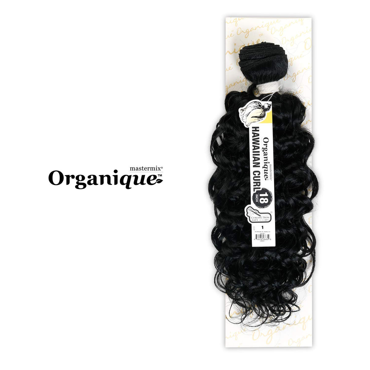 Organique Mastermix Weave - HAWAIIAN CURL 18 (1 Jet Black)