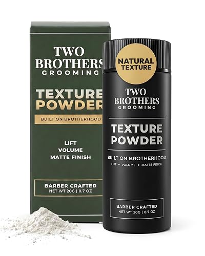 Two Brothers Grooming Texture Powder for Men, Barber Crafted Hair Styling Powder, Strong Hold Matte Finish, Adds Volume, Texture & Lift, Lightweight Beauty & Personal Care Two Brothers Grooming