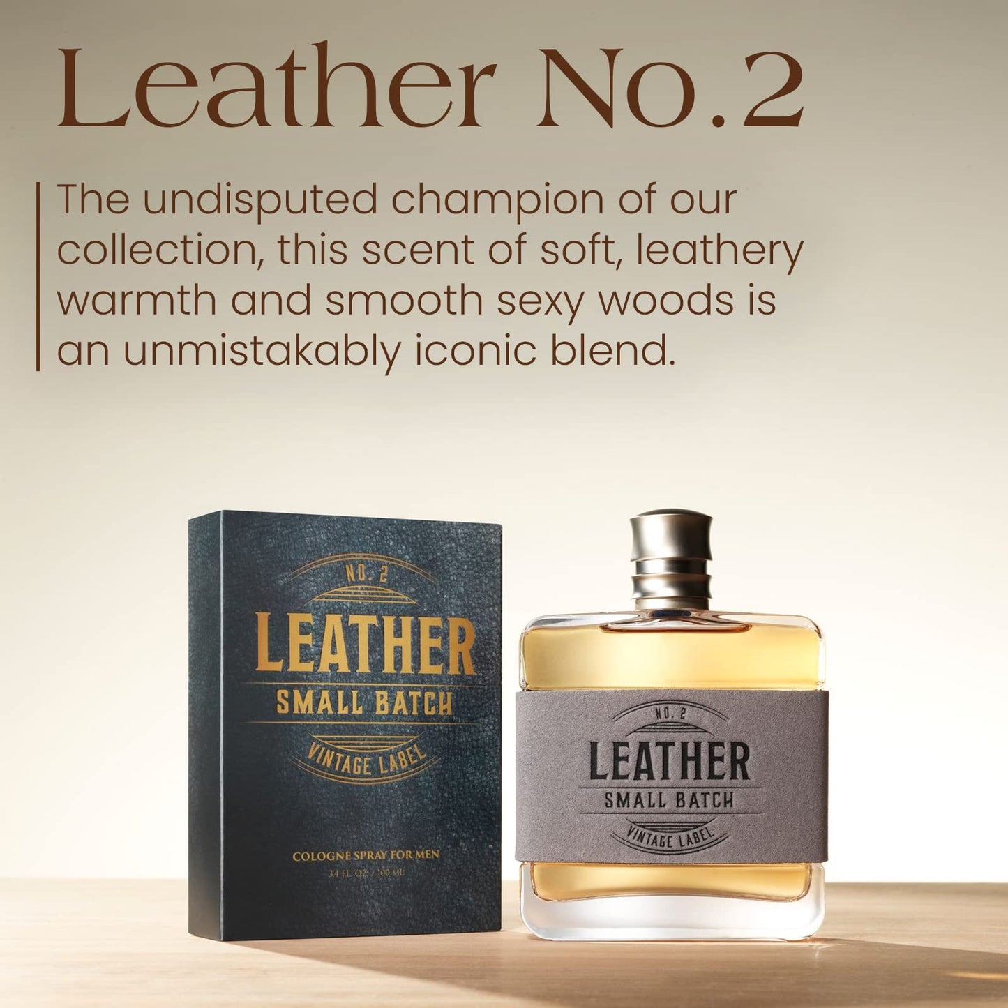Tru Western Leather #2 Small Batch Men's Cologne, 3.4 fl oz (100 ml) - Confident, Sexy, Modern Beauty & Personal Care Tru Fragrance Beauty