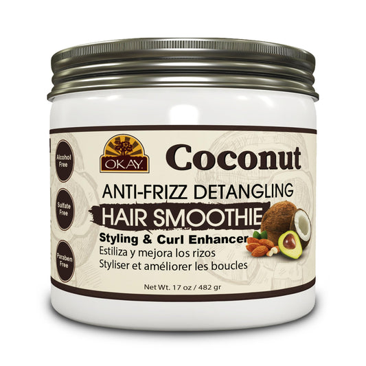 Okay coconut anti frizz detangling hair smoothie 17 ounce, White, 17 Ounce Beauty & Personal Care OKAY