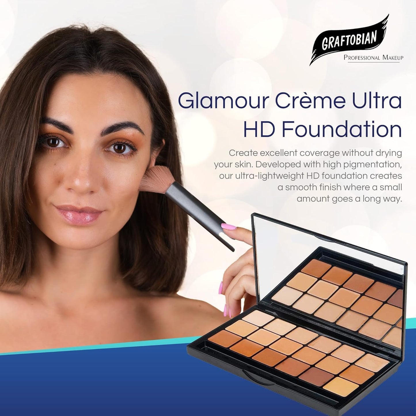 Graftobian Glamour Crème Ultra HD Foundation Super Palettes - Foundation Palette, Contour Makeup, Foundation for Professional Makeup Kit, Face Makeup Beauty & Personal Care Graftobian