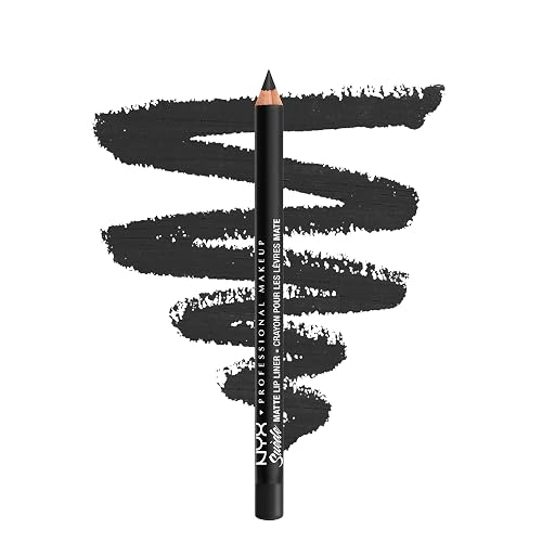 NYX PROFESSIONAL MAKEUP Suede Matte Lip Liner, Velvety-Smooth, Long-Lasting Formula For A Defined Lip Makeup Look - Alien (Black) Beauty & Personal Care NYX PROFESSIONAL MAKEUP