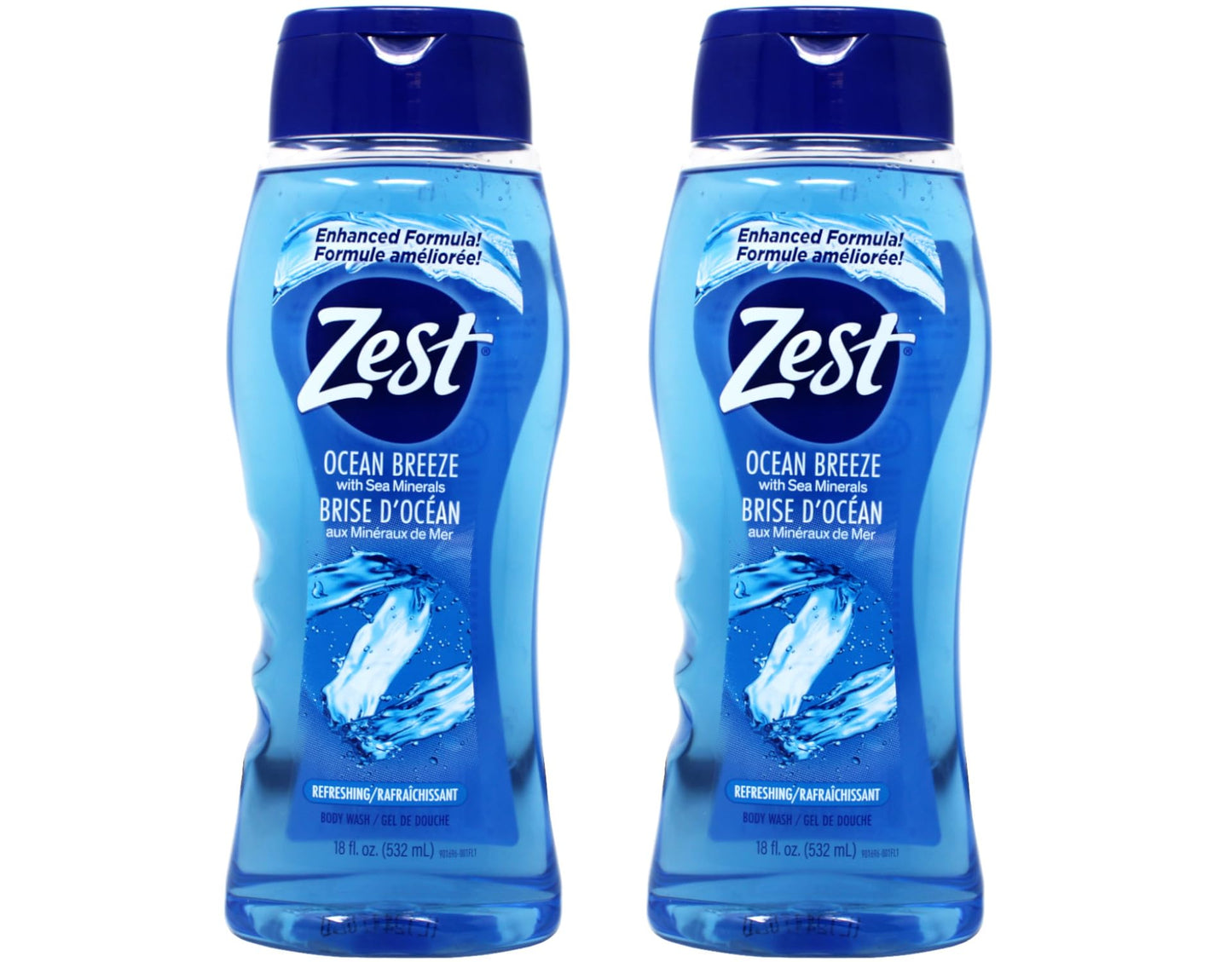 Zest Body Wash Ocean Breeze with Sea Minerals Refresh 18 Ounce (Pack of 2) Beauty & Personal Care Zest