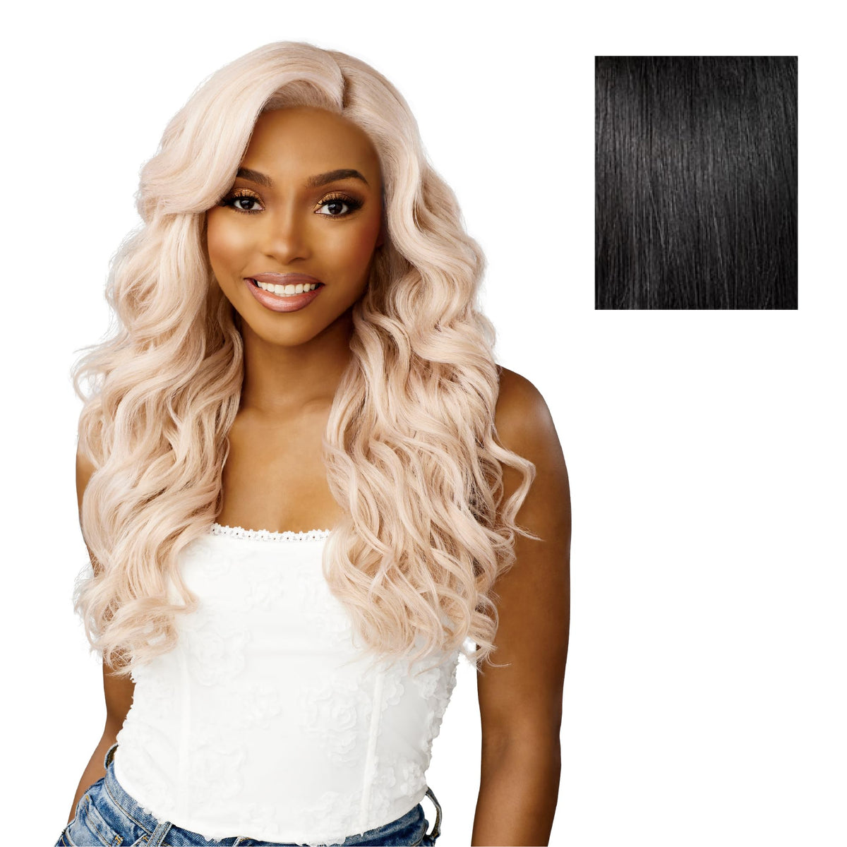 Sensationnel Dashly Lace Front Wig-Unit 56, 1 JETBLACK