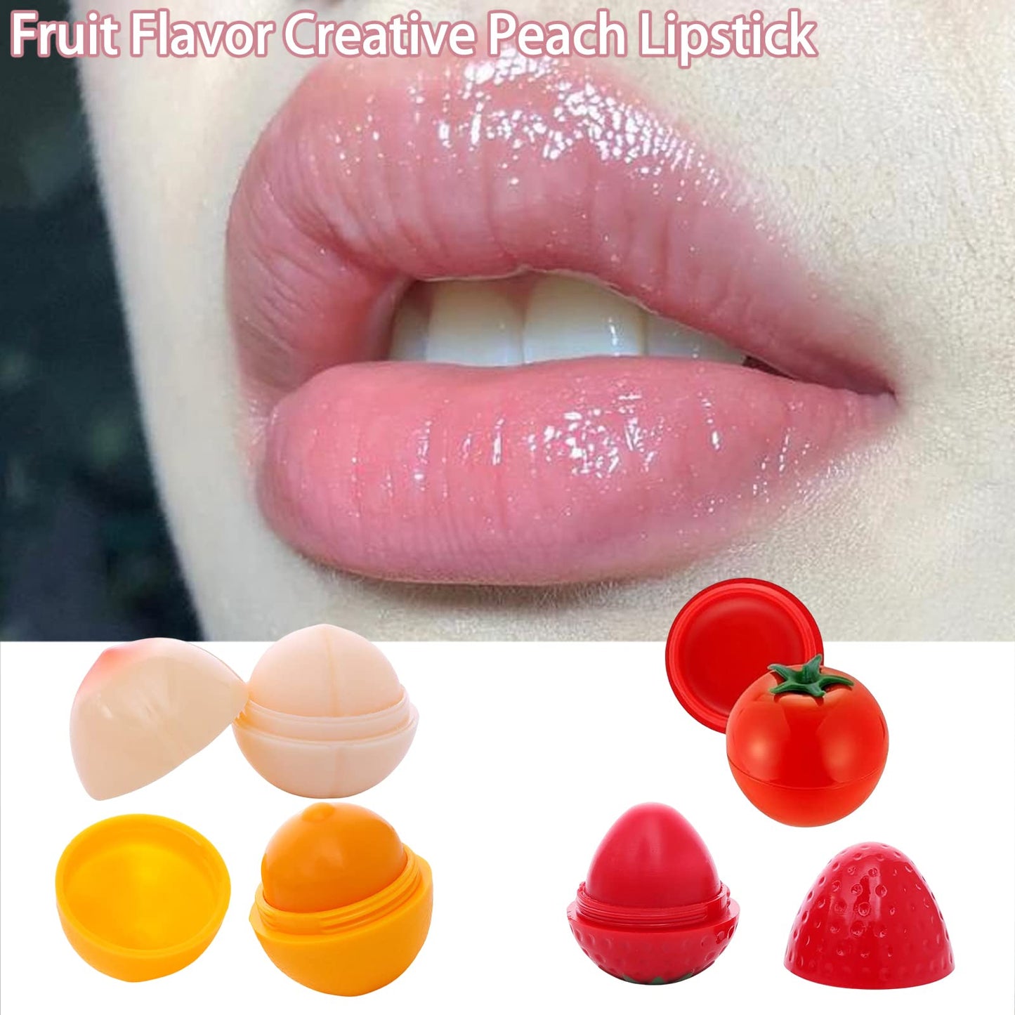Galand Lip Cream Moisturizing Soften Brightening Cartoon Fruit Shape Lip Protector Repair Lip Wrinkle compatible with Women Strawberry Beauty and Personal Care Galand