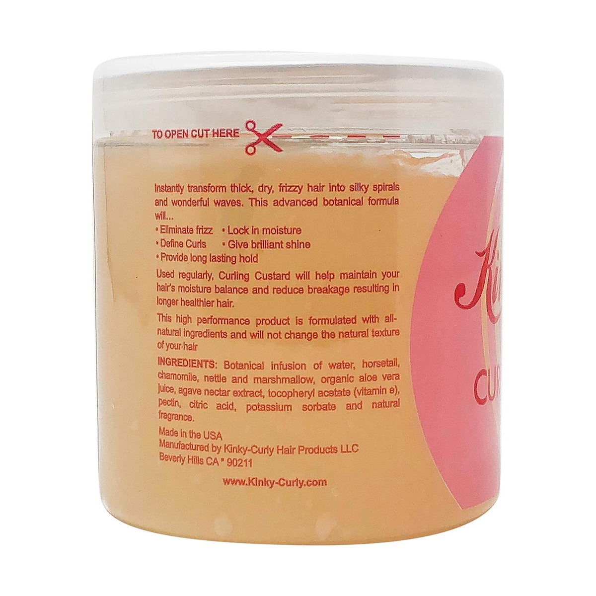 Kinky Curly Original Curling Custard Natural Styling Gel 8oz Pack of 3 Beauty & Personal Care Kinky Curly