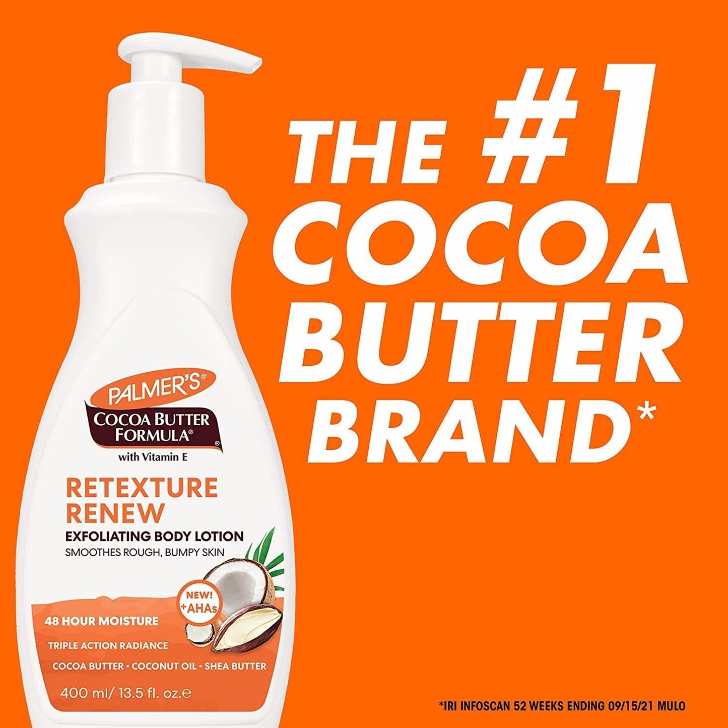 Palmer's Cocoa Butter Formula Retexture & Renew Exfoliating Body Lotion for Rough & Bumpy Skin, Triple Action Moisturizers + AHAs, Pump Bottle, 13.5 Beauty & Personal Care Palmer's