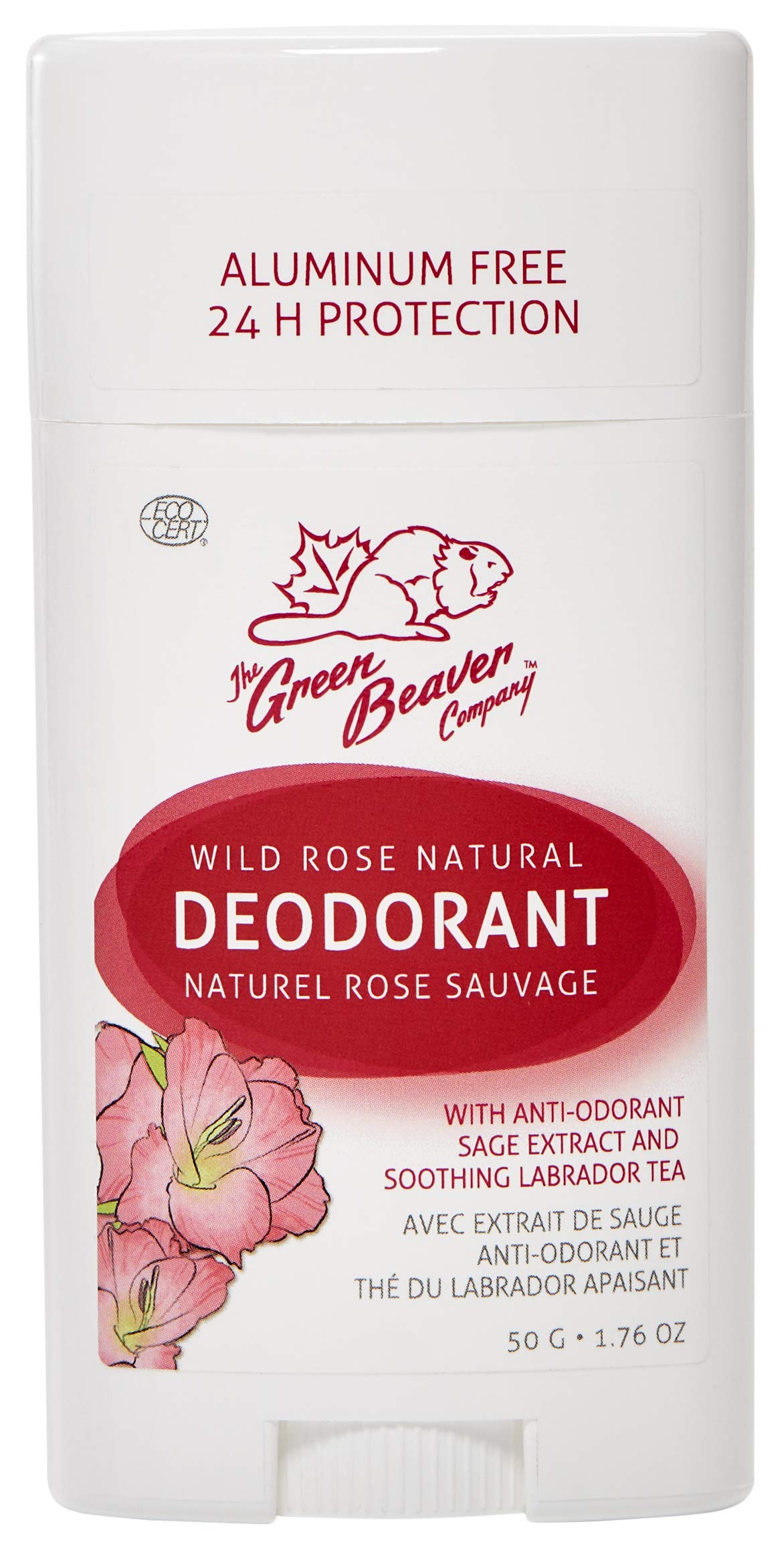 Green Beaver The Company 24 Hour Protection & Aluminum Free Wild Rose Natural Deodorant Stick, 1.76 Oz Beauty and Personal Care The Green Beaver Company