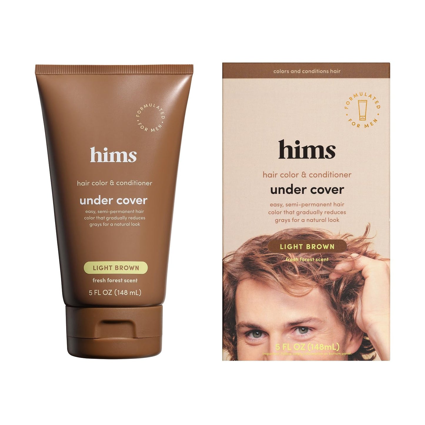 hims Under Cover Hair Color & Conditioner - With Argan Oil - Semi-Permanent In-Shower Hair Dye - Blends Grays Naturally - Sulfate-Free & Cruelty-Free Beauty & Personal Care HIMS & HERS