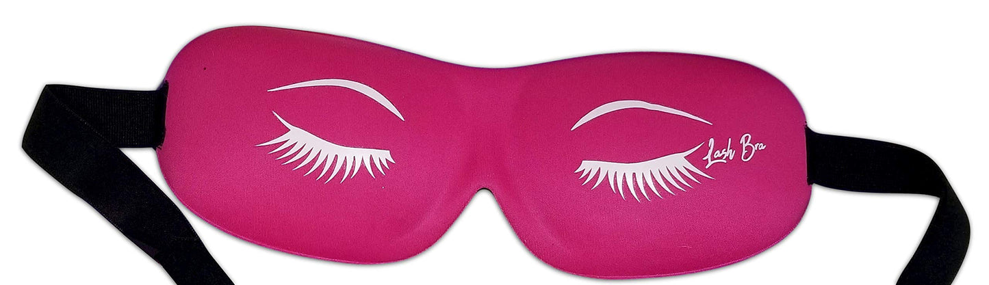 Eyelash Extensions Aftercare Kit With Sealant, Brush, Spoolie and 3D Deep Contour Sleep Mask! Protects Volume Lashes While Sleeping - PINK Lash Bra Beauty & Personal Care MBsupply