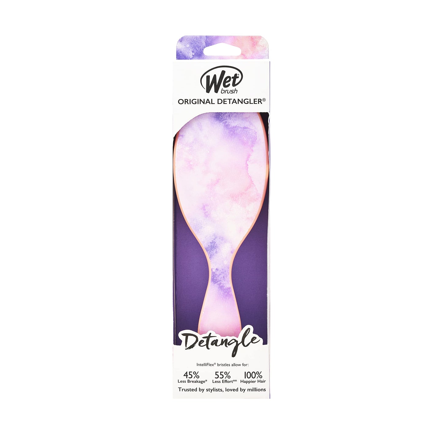 Wet Brush Original Detangler Hair Brush, Color Wash, Watermark, Ultra-Soft IntelliFlex Bristles - Detangling Hairbrush Glides Through Tangles For Wet Beauty & Personal Care Wet Brush