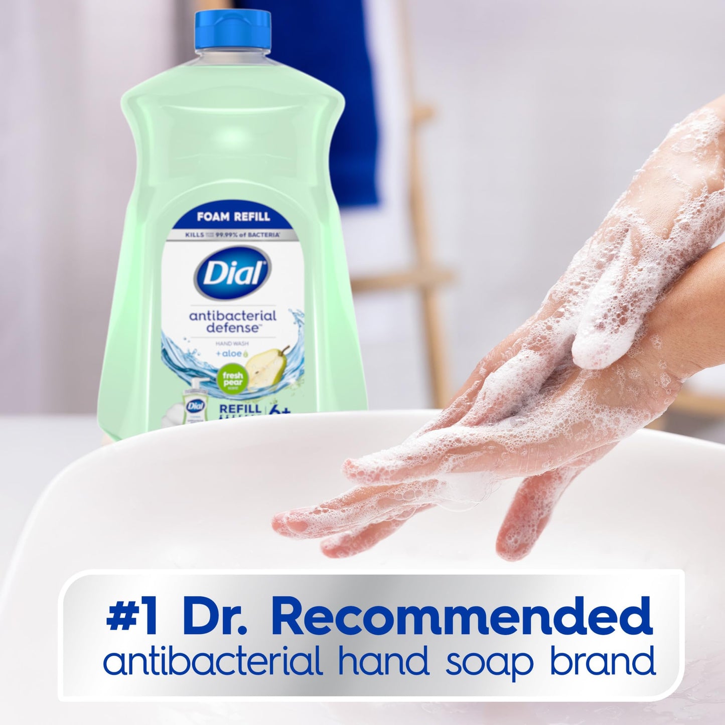 Dial Antibacterial Foaming Hand Soap Refill, Fresh Pear, 52 fl oz Beauty & Personal Care Dial