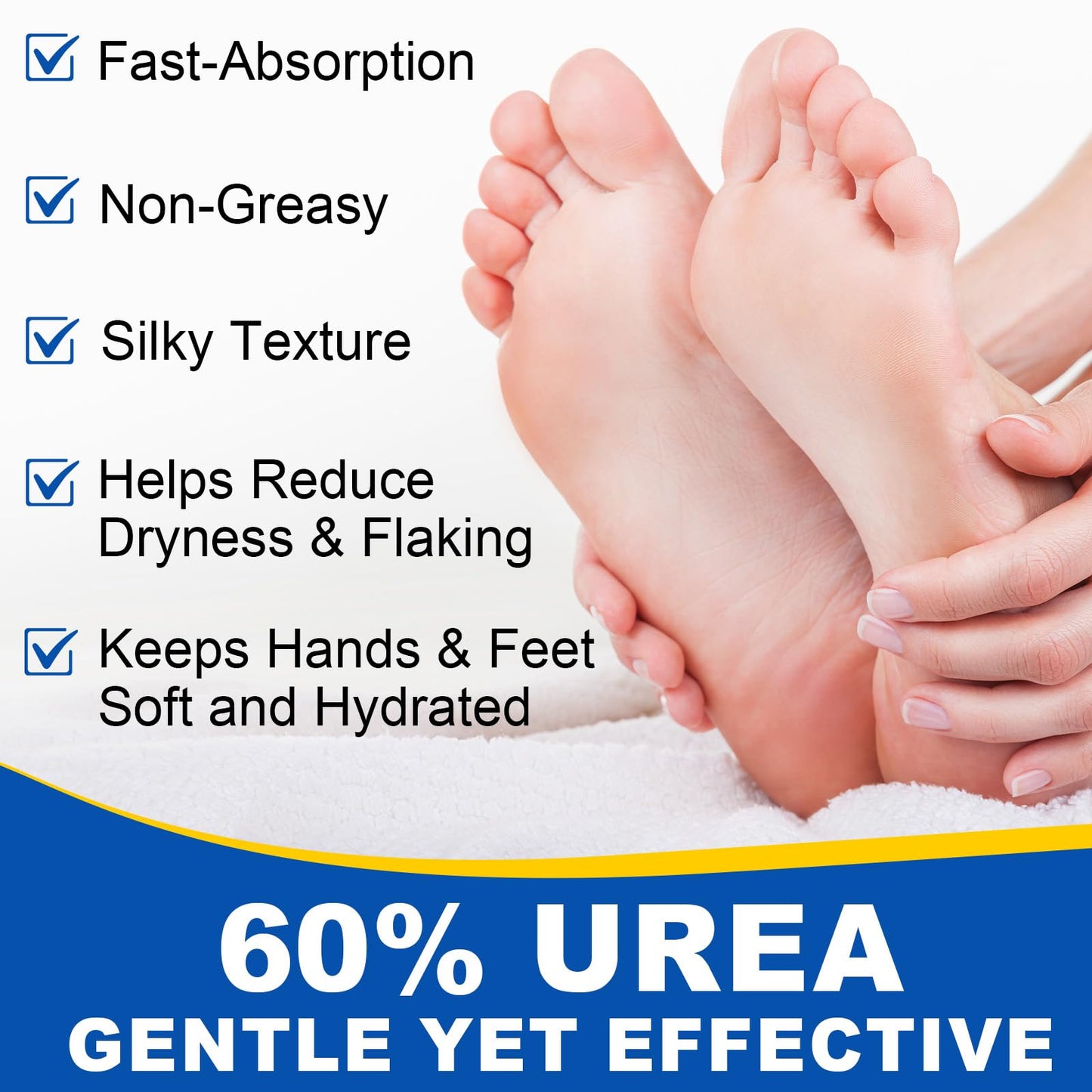 60% Urea Cream Stick plus 2% Salicylic Acid, Maximum Strength Urea Foot Cream Callus Remover for Dry Cracked Heels, Hands, Knees,Exfoliating Beauty and Personal Care flasture
