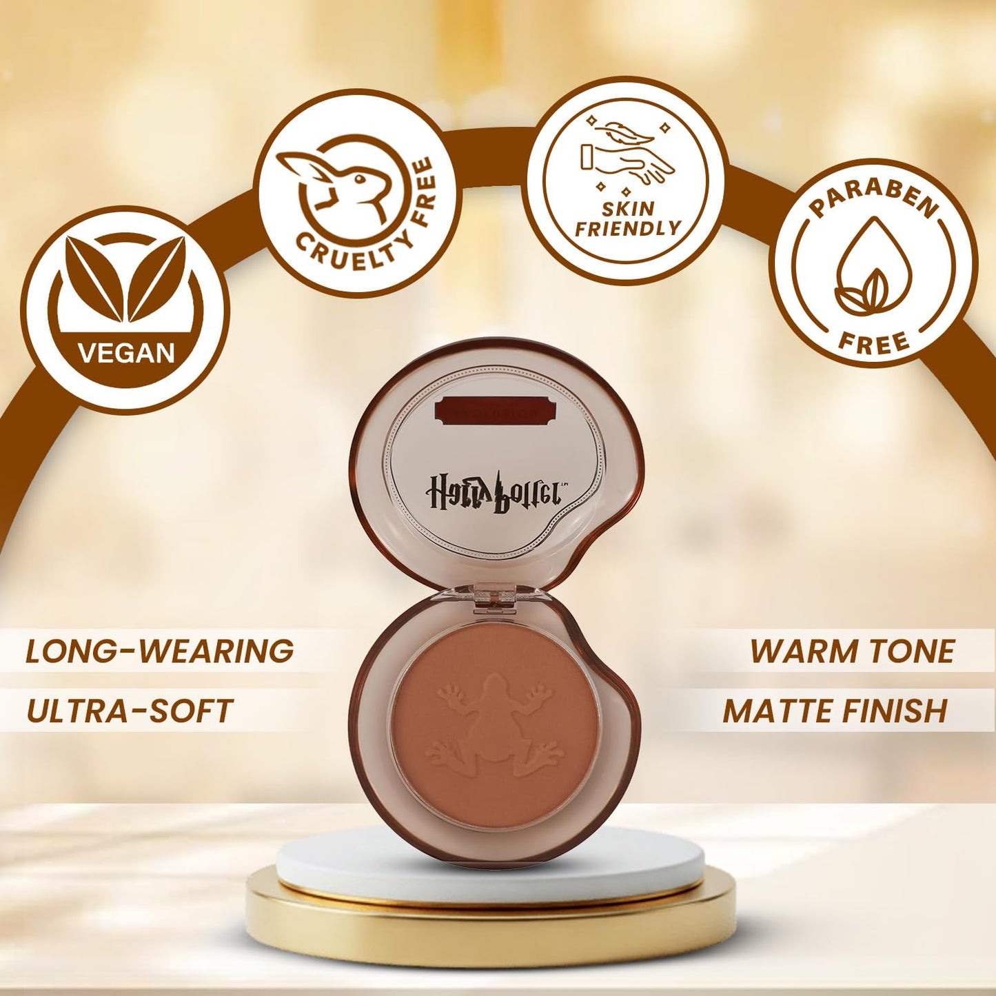 Profusion Cosmetics Harry Potter Holiday Chocolate Frog Bronzer Powder, Soft Matte Face Bronzer, Long-Lasting Natural Sun-Kissed Bronzing Finish Beauty & Personal Care Profusion Cosmetics
