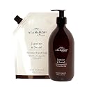 A LA MAISON Hand Soap Gift Set - Jasmine & Santal Refill Pouch - Glass Hand Wash, Eco-Friendly & Recyclable - Plant-Based, Made in France - 16.5 fl oz Beauty & Personal Care A LA MAISON