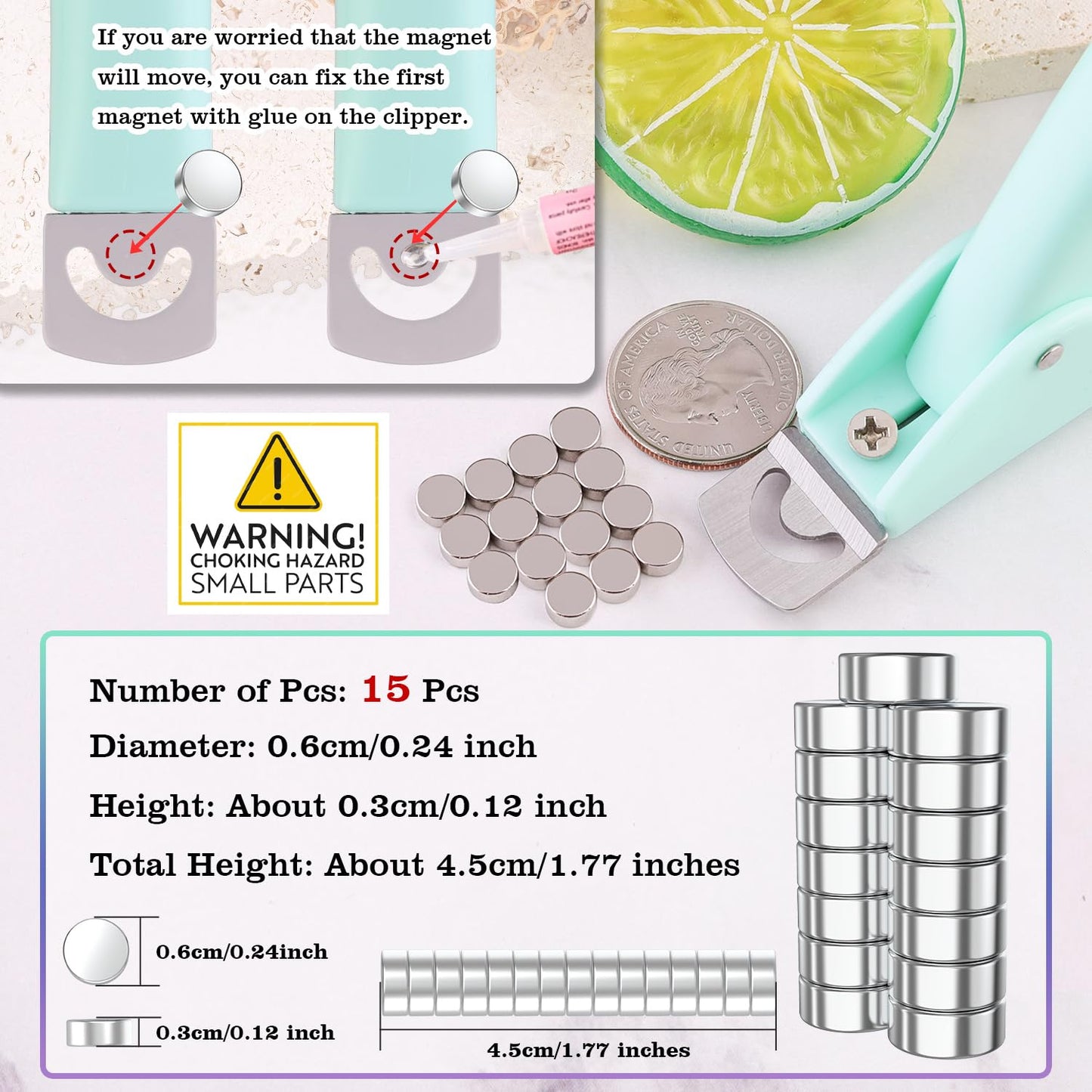 Green Adjustable Nail Clippers with Magnets Sizers for Acrylic Nails, Artificial Fake Nail False Nail Tip Cutter Trimmer Manicure Pedicure Sharp Blade Beauty & Personal Care GA&EN