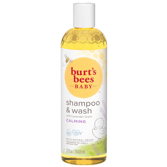 Burt's Bees Baby Calming Shampoo and Wash with Lavender, Tear-Free, 12 Fluid Ounces