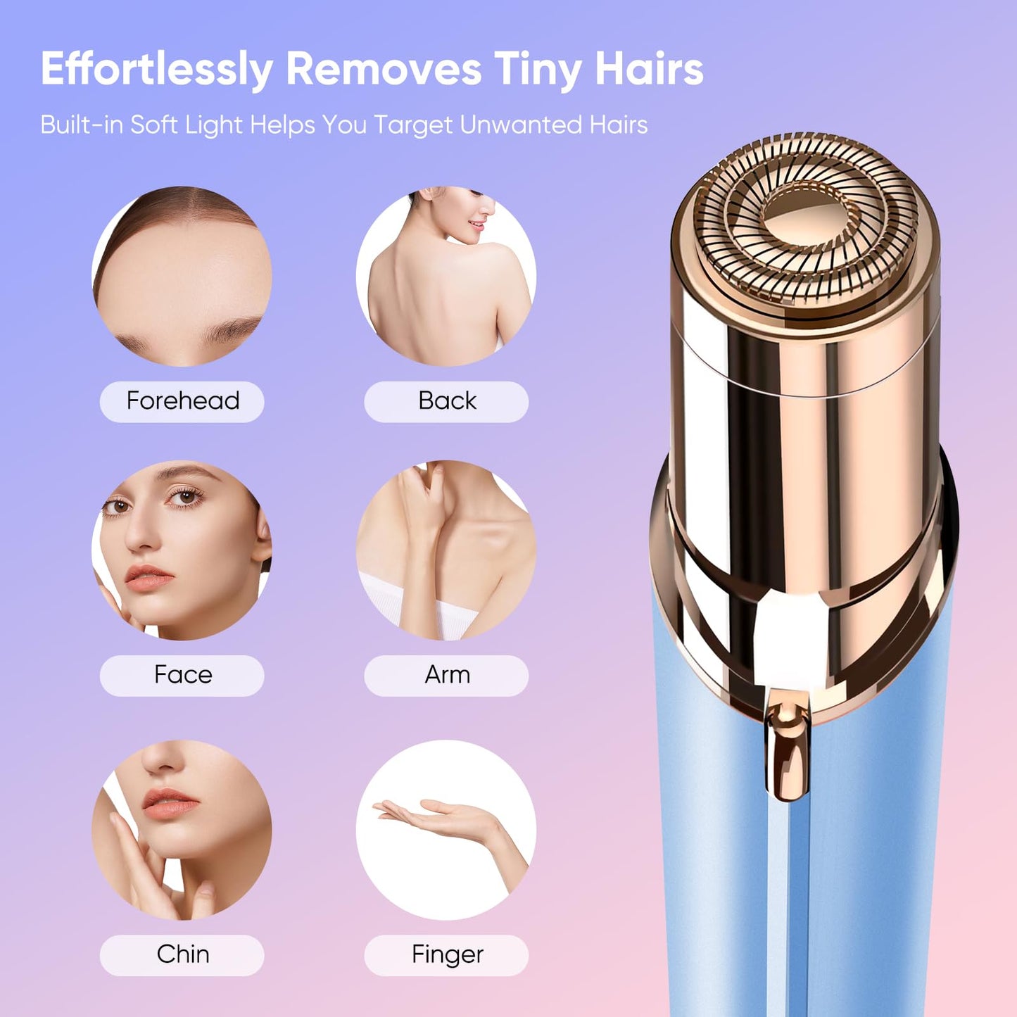 Facial Hair Remover for Women- as Seen on TV Painless Face Shaver -Mini Hair Remover, Electric Razor Shaver Portable Bikini Epilator for Lips, Chin Beauty and Personal Care claities