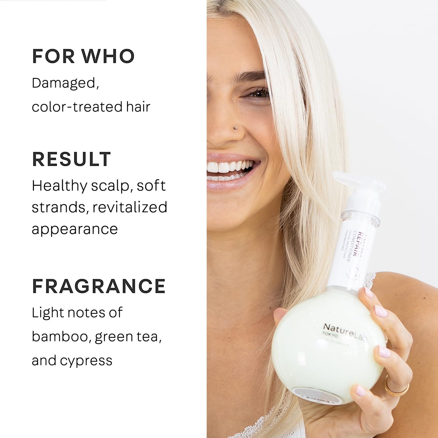 NatureLab.TOKYO Perfect Repair Shampoo & Conditioner Duo - Japanese Shampoo & Conditioner for Damaged, Color-Treated Hair - Penetrates Roots Beauty & Personal Care NATURELAB. TOKYO