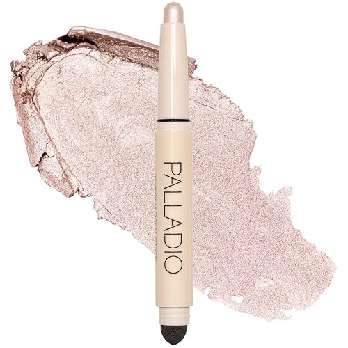 Palladio Waterproof Eyeshadow Stick with Blending Sponge, Long Lasting & Effortless Application, Smudge Free & Crease Proof Formula, Matte & Shimmer Beauty & Personal Care Palladio