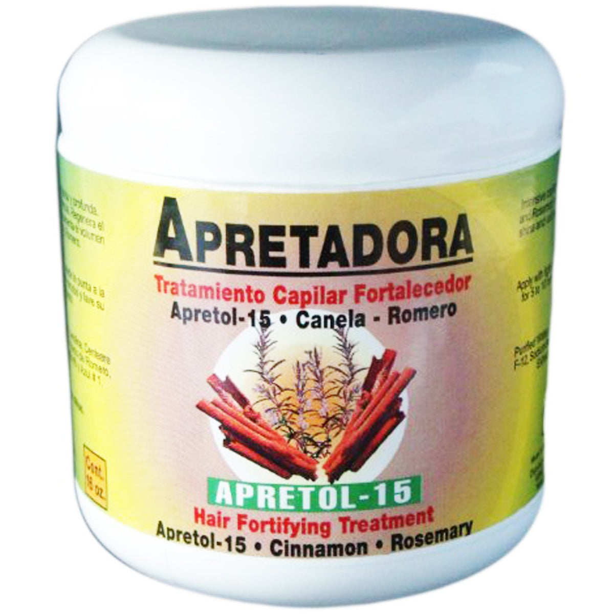 Apretadora Alopecil Apretadora Fortifying Capillar Treatment With Apretol Cinnamon 16 Ounce, 16 Ounces