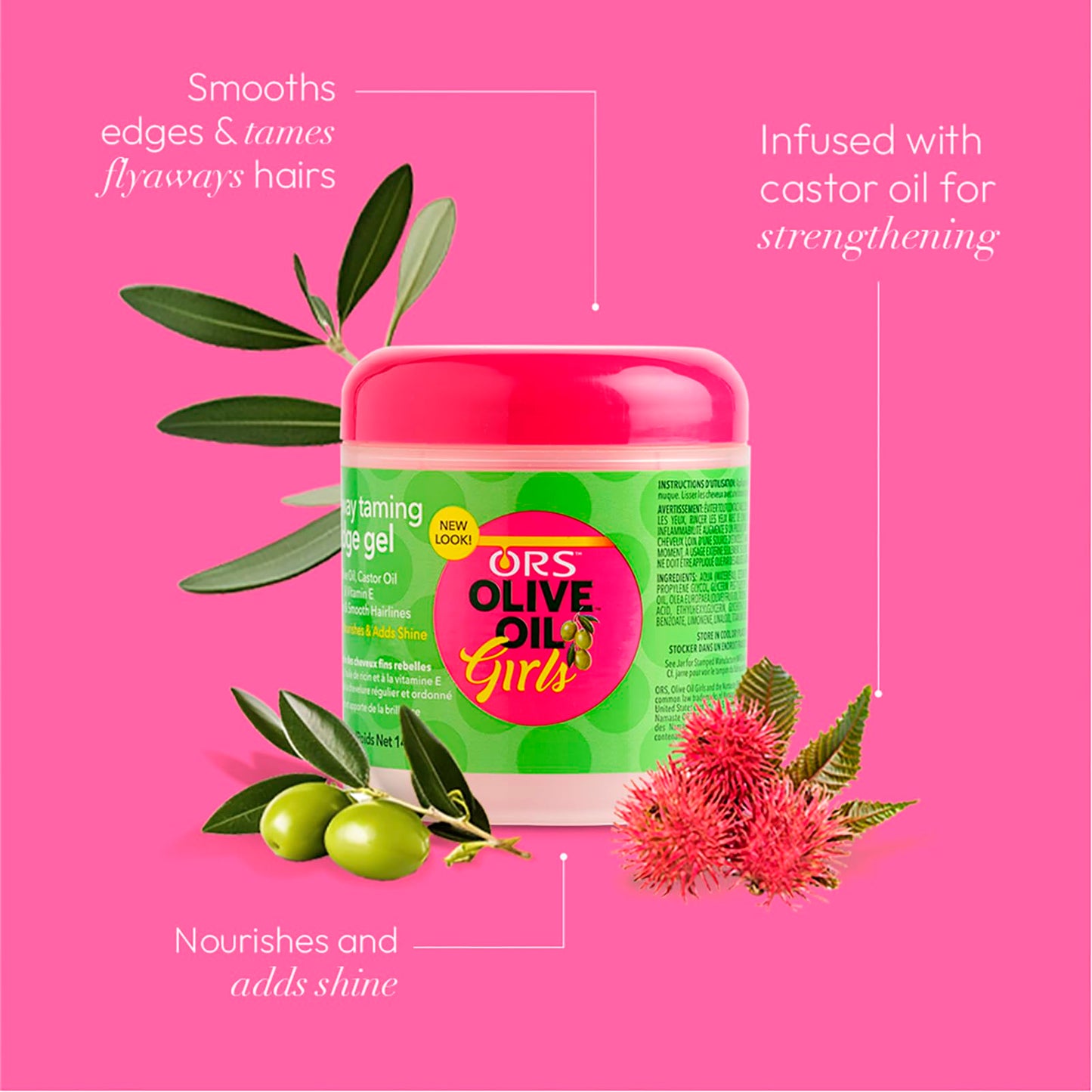 ORS Olive Oil Girls Fly-Away Taming Edge Gel with Vitamin E 5.0 Ounces Beauty & Personal Care ORS