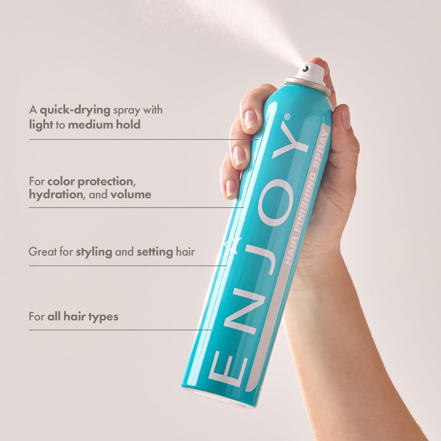 Enjoy Hair Finishing Spray, Quick Drying, Firm & Flexible Hold for Volume and Shine (10 oz) Beauty & Personal Care Enjoy