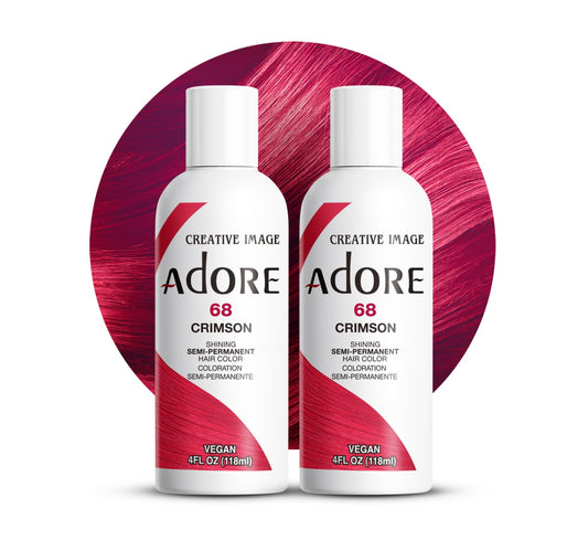 Adore Semi Permanent Hair Color (068 Crimson) (2 Pack) | Vegan & Cruelty-Free Red Hair Dye | No Ammonia, No Peroxide, No Alcohol | 4 Fl Oz Beauty & Personal Care Adore