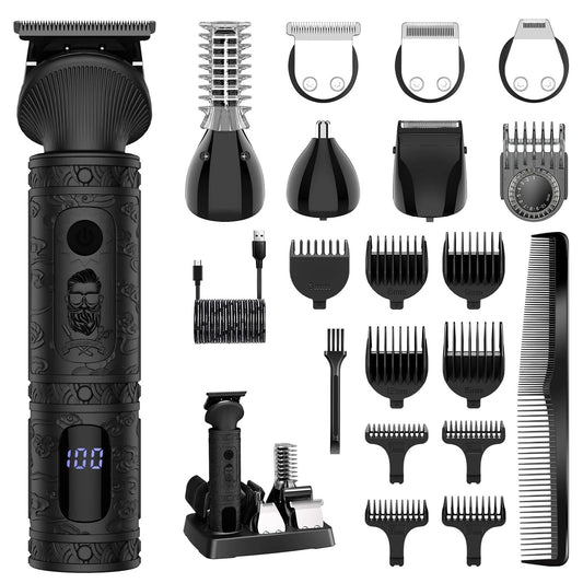 QDKVTNDJZ Hair Clippers for Men, 7 in 1 Trimmer Blades Changeable Electric Baber Haircut Machine Body Nose Set for Beauty and Personal Care QDKVTNDJZ