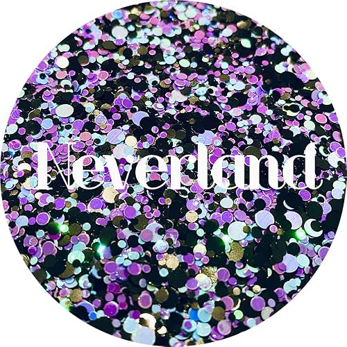 Purple Black Blue Dots Polyester Glitter | Craft Glitter | Glitter for Arts & Crafts | Tumblers | Cosmetics | Nails | Epoxy Resin Art | Slime | DIY | Beauty & Personal Care Glitter Heart Co.