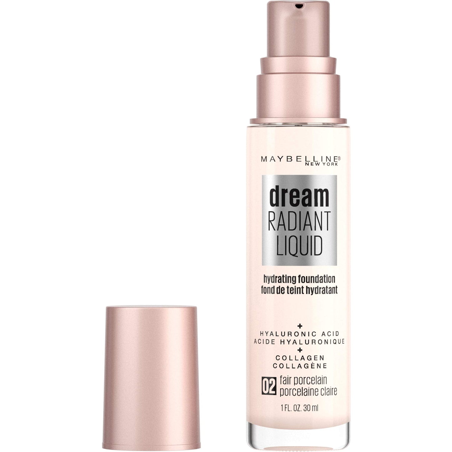 Maybelline Dream Radiant Liquid Medium Coverage Hydrating Makeup, Lightweight Liquid Foundation, Fair Porcelain, 1 Count Beauty & Personal Care MAYBELLINE