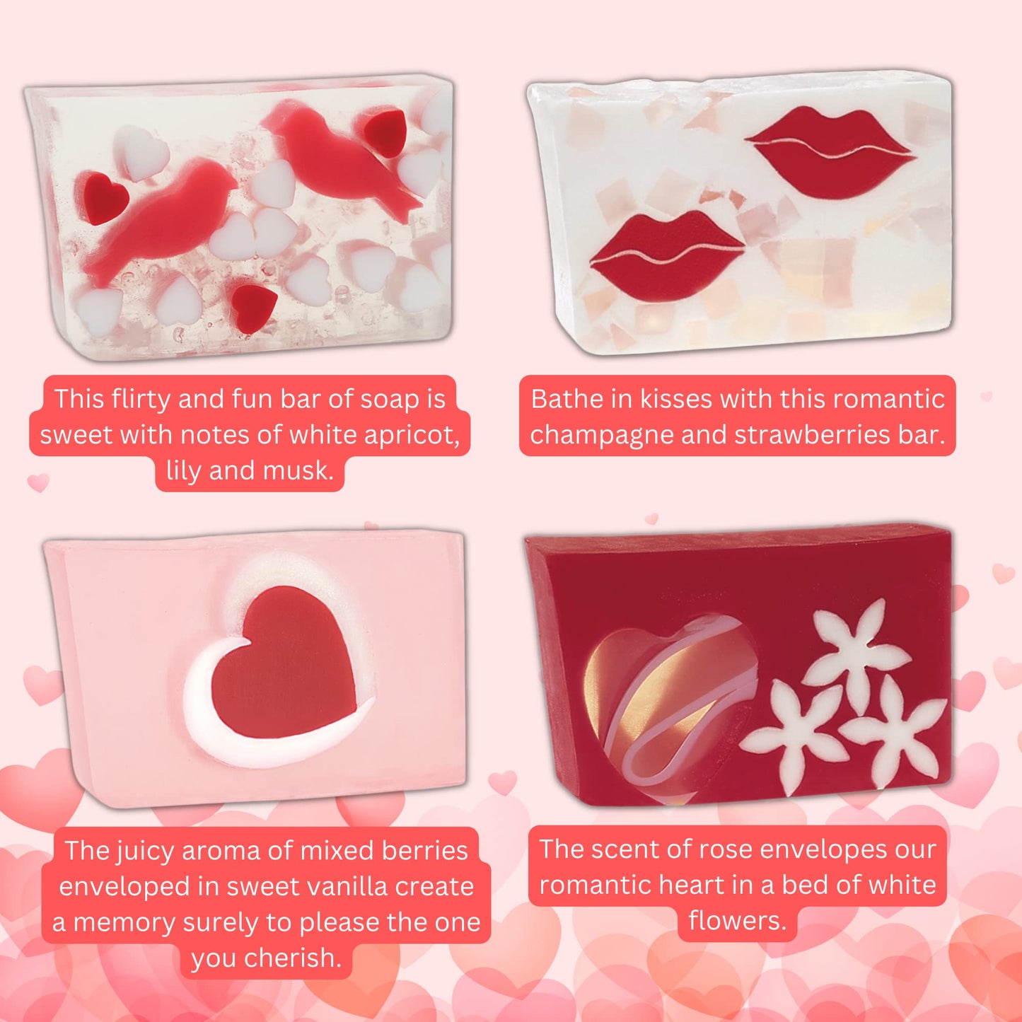 Primal Elements Valentine’s Day Glycerin Assorted Soap Set | Soap for Hands, Body, or Face | - Pack of 8 (100 grams each) Beauty & Personal Care Primal Elements