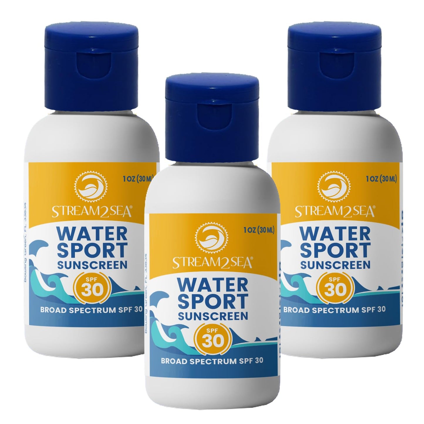 STREAM 2 SEA SPF 30 Mineral Sunscreen Biodegradable and Reef Safe, 1 Fl oz Travel Size Pack of 3, Paraben Free Non Greasy and Moisturizing Mineral Beauty & Personal Care STREAM 2 SEA