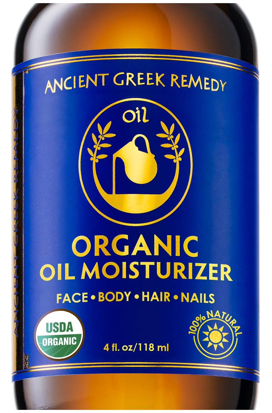 Ancient Greek Remedy Body Oil - Organic After Shower Face Oil & Body Moisturizer for Dry Skin - Almond, Jojoba, Olive, Lavender, Vitamin E Oils Beauty and Personal Care Ancient Greek Remedy